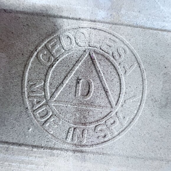 Cedolesa Made In Spain 2 Ceramic Tiles Hand-painted Geometric Mid 20th Century 8 - Picture 4 of 5